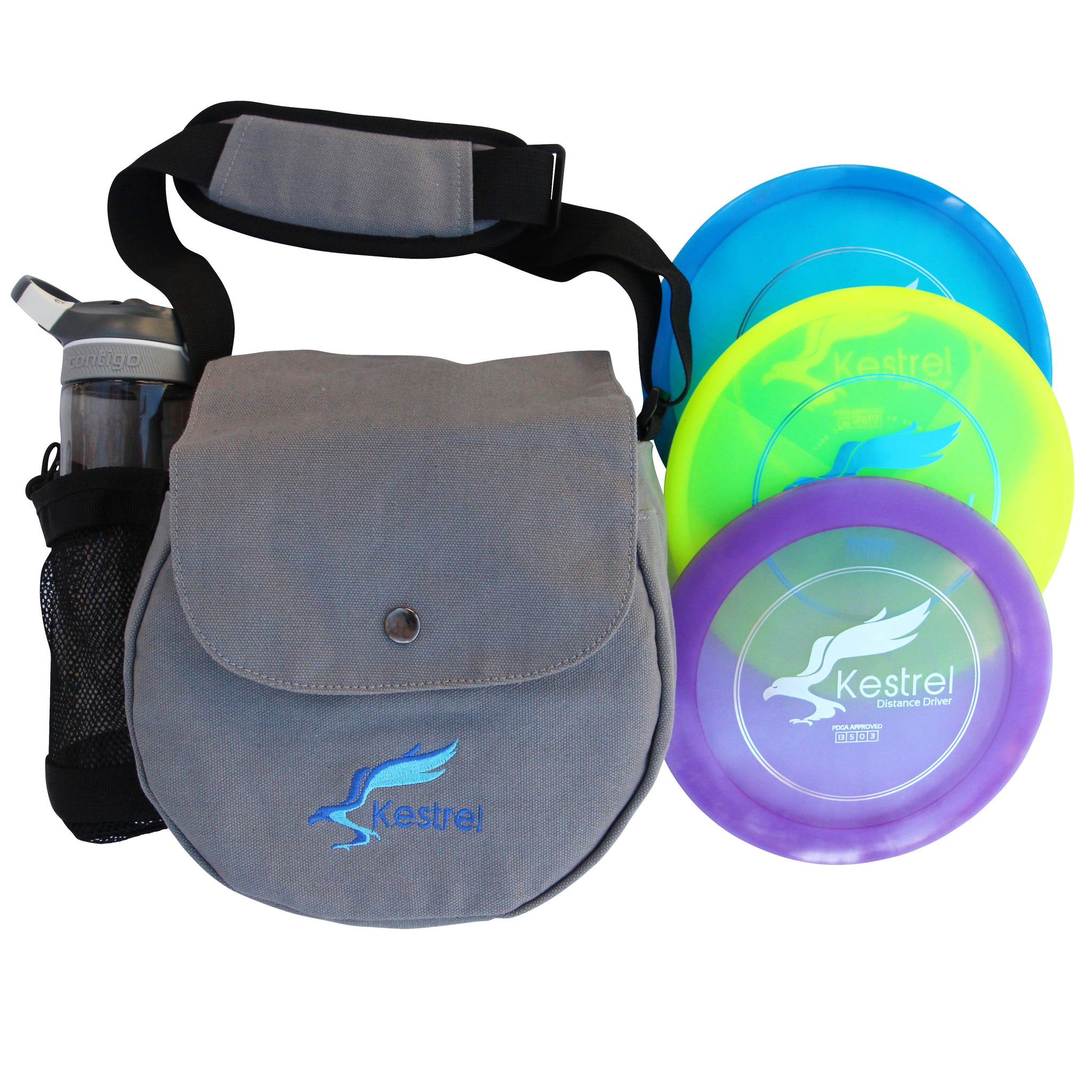 Kestrel Disc Golf Pro Set, 3 Disc Pro Pack Bundle + Bag