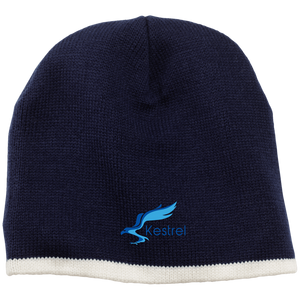 CustomCat Hats Navy/Natural / One Size Kestrel Outdoors Beanie