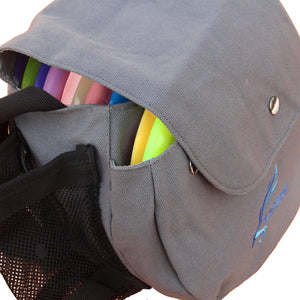 Kestrel Outdoors Gray Kestrel Disc Golf Bag | Fits 6-10 Discs + Bottle Holder