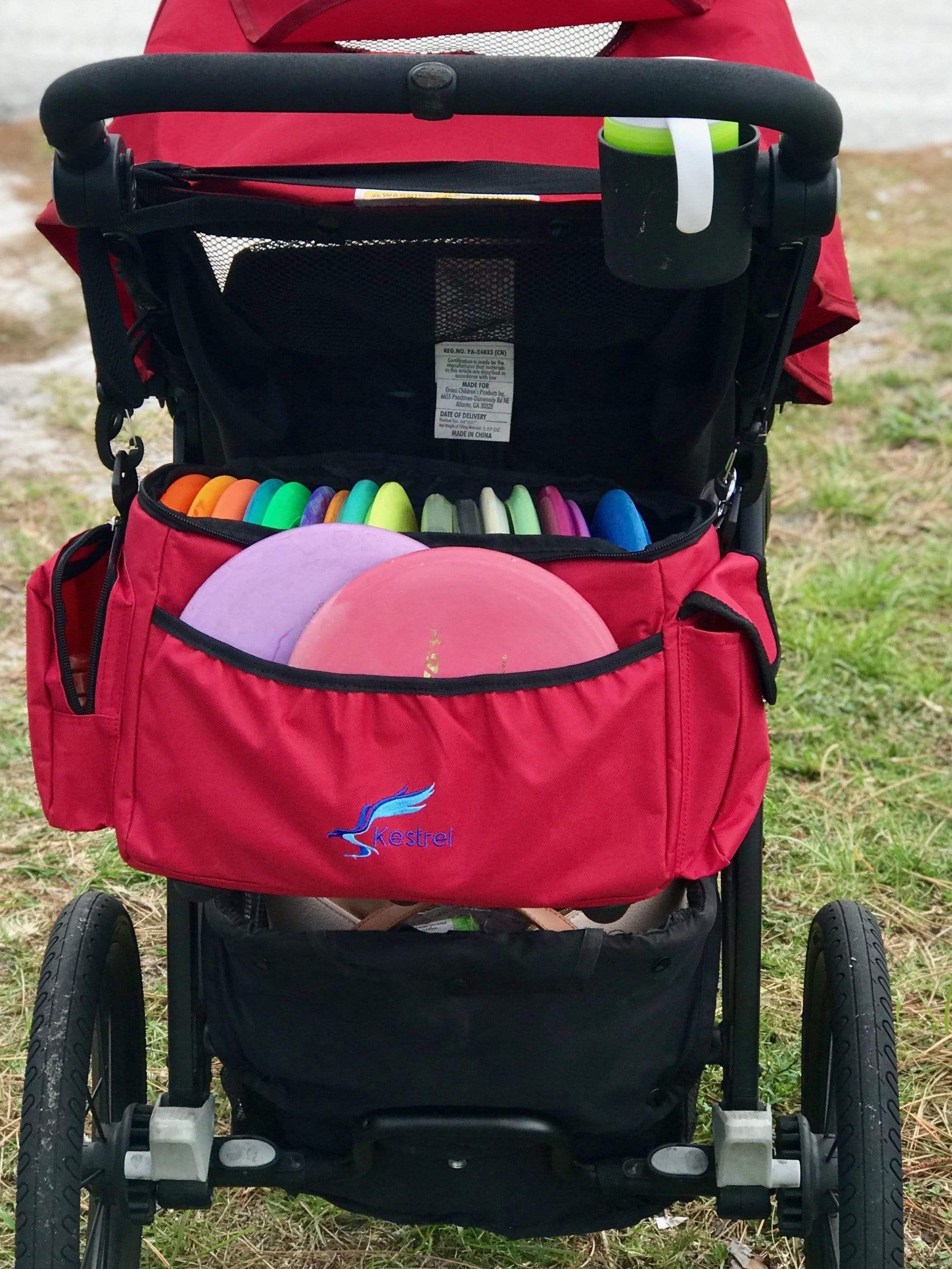 Kestrel Outdoors Gray Kestrel Disc Golf Bag | Made from Heavy Duty Canvas | Fits up to 18 Discs & Other Equipment
